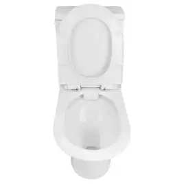 Унитаз-компакт Azario FRETTA NEW AZ-1223B напольный, безободковый, в комплекте с бачком и сиденьем микролифт, Белый глянцевый