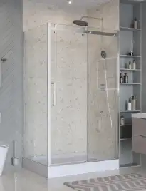 Душевой уголок BelBagno MARINO-2-AH-1-130/90-C-Cr стекло прозрачное, профиль Хром