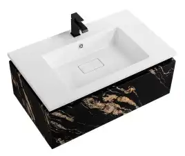 Тумба под раковину Cezares SLIDER 80 см, SLIDER-800-1C-SO-NF-P подвесная, Черный фьюжн