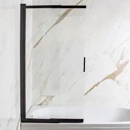 Шторка на ванну AVS Слайдер Плюс 80 профиль черный, стекло прозрачное, 803-0011-150-82-BM-T