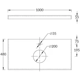 Столешница Kerama Marazzi CANALETTO 99,6 см, керамогранит, Бежевый матовый, CN100.SG560420R