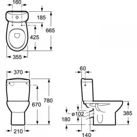 Напольный унитаз Roca Victoria 34239U000, с косым выпуском, белый