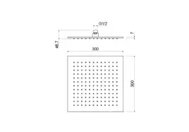 Верхний душ Aquatek  AQ2078MB, Черный матовый
