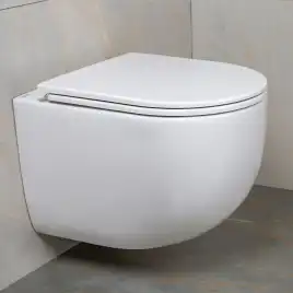 Унитаз подвесной AVS Спутник 801-0038-P-T2-GW безободковый, со смывом Торнадо, белый