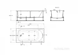 Акриловая ванна Roca BeCool 180х90 ZRU9307685 прямоугольная, Белая