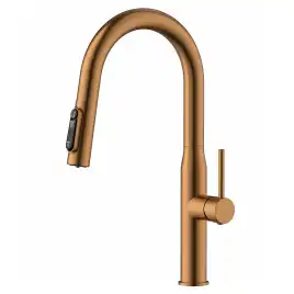 Смеситель для кухни AVS PureRiver с выдвижным изливом, розовое золото, 811-171-PG