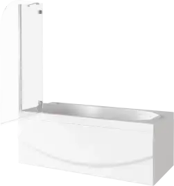 Шторка на ванну Good Door SCREEN 2Н-100-C-CH 100 см, ПД00093, профиль Хром, стекло Прозрачное