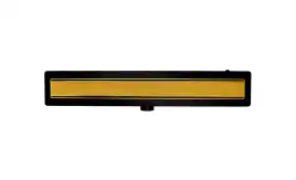 Душевой лоток PlastBrno 55 см, DESIGN 4 SZH9550 с решеткой под плитку, цвет матовое золото