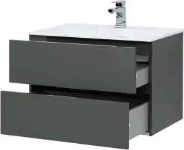 Тумба под раковину Aquanet Алвита 80 серый антрацит 215120