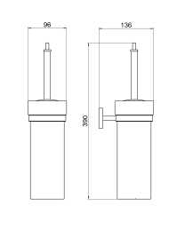 Ершик для унитаза Aquatek Бетта AQ4610BGM, Оружейная сталь