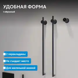 Полотенцесушитель электрический 34,5х80 ABBER Charme AH4002MB черный матовый