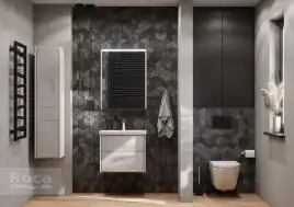 Тумбы под раковину Roca Ronda 60 ZRU9303002 подвесная, цвет, Белый матовый / Бетон