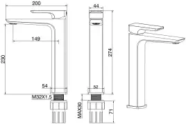 Смеситель для раковины Allen Brau Infinity 5.21002-BN никель браш