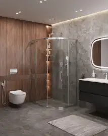 Душевой уголок CEZARES MOLVENO-RH-1-110/90-C-Cr-IV стекло Прозрачное, профиль Хром