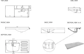 Раковина Aquanet Side 100 правая, 347437