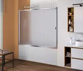 Шторка для ванны Good Door SCREEN WTW-150-G-CH 150 см, ПД00115, профиль Хром, стекло Рифленное