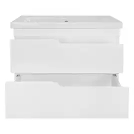 Тумба с раковиной Azario KANTRI 80/2 CS00097255, подвесная с раковиной Фостер 80, белая