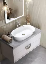 Раковина KERAMA MARAZZI CANALETTO накладная, 65 см, белая глянцевая, CN.wb.65