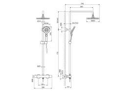 Душевая система Aquatek ЕВРОПА AQ2343CR с термостатом, Хром