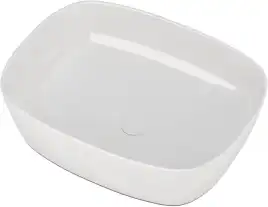 Раковина накладная Aquanet FINE-1 50х38х14 прямоугольная, Белая глянцевая