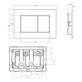 Кнопка смыва AZARIO NEW-TS AZ-SS-003-G, Золото матовое