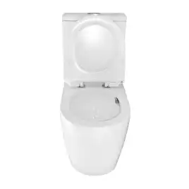 Унитаз напольный Azario CORSA AZ-2062T безободковый, смыв Торнадо, с бачком и сидением микролифт, Белый глянцевый