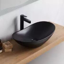 Раковина накладная BelBagno 605х360х155 BB1404-H301, цвет Черный