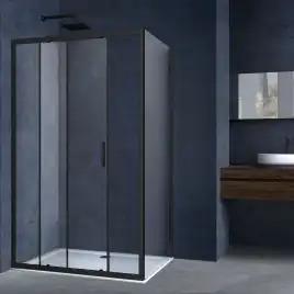 Душевой уголок Vincea Alpha 120х90 VSR-3AL9012CLB, дверь раздвижная, профиль черный, стекло прозрачное