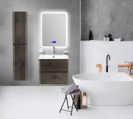 Зеркало BelBagno MARINO 60х80 SPC-MAR-600-800-LED-TCH-RAD с подстветкой, сенсорный выключатель, с Bluetooth, цифровым термометром и радио