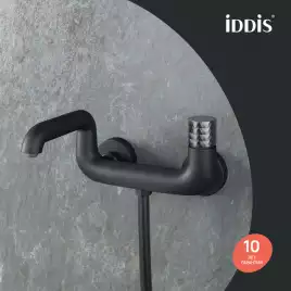 Смеситель для ванны IDDIS Twist TWIBLBTi02WA с управлением Push Control цвет, Матовый черный
