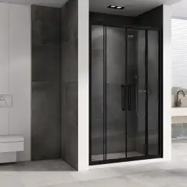 Душевая дверь Abber Schwarzer Diamant 150 см, AG33150BH, профиль Черный, стекло Прозрачное