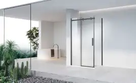 Душевой уголок Vincea Como-N 150х90 VSR-4CN9015CLB, дверь раздвижная, профиль черный, стекло прозрачное