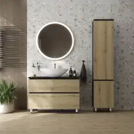 Тумба под раковину FAURAplus ТРИУМФ 100-2 напольная, дуб эльвезия