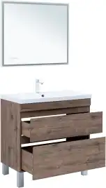 Тумба под раковину Aquanet Нота New 90 напольная, дуб веллингтон табак, 344145