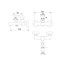 Смеситель для ванны IDDIS Aiger AIGMG00i02WA  цвет, Матовое золото