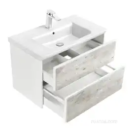 Тумбы под раковину Roca Ronda 80 ZRU9303004 подвесная, цвет, Белый матовый / Бетон