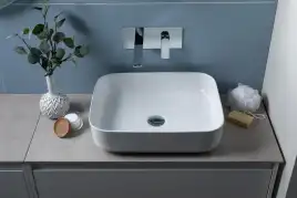 Раковина накладная Aquanet SOUL-1 50х40х13,5 прямоугольная, Белая глянцевая