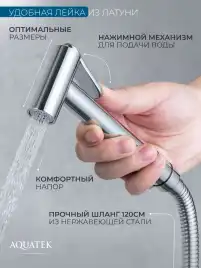 Смеситель с гигиеническим душем Aquatek Вега AQ1019CR, Хром