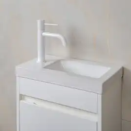 Тумба с раковиной AVS Миниатюра 40 L белая, K821-08-400L-WG-04-410WG