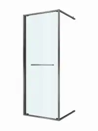 Душевая дверь CEZARES LUX-B-FS-1-80-C-GM прозрачное стекло, профиль Оружейная сталь
