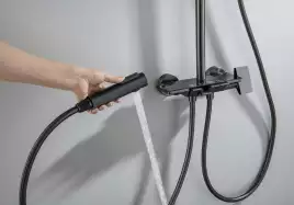 Душевая система Aquatek ПОЛАРИС AQ3040BGM, Оружейная сталь