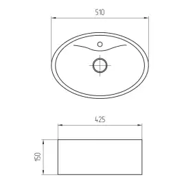 Раковина AVS Моника 51х43 белая