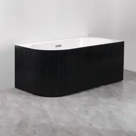 Акриловая ванна Azario LAGO BLANCO BLACK 170х75 AZ-6724-1CRB 17075, асимметричная, правая