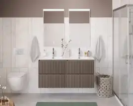 Тумба под раковину BelBagno UNO-1200-4C-SO-СO подвесная, Бежевый матовый