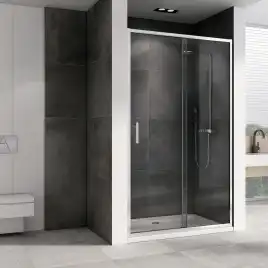 Душевая дверь Abber Schwarzer Diamant 110 см, AG301105, профиль Хром, стекло Прозрачное