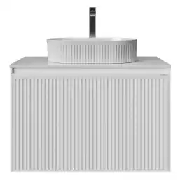 Тумба под раковину Grossman Кристалл 80 подвесная, белая глянцевая (108045)