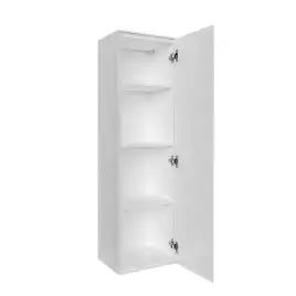 Шкаф-пенал для ванной Grossman Кристалл 35 подвесной, белый глянцевый (303545)