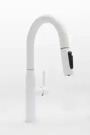 Смеситель для кухни AVS PureRiver 811-171-MW с выдвижным изливом, белый матовый