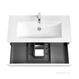 Тумба под раковину Aquaton Сохо 100 1A258201AJ010 подвесная цвет, белый глянец