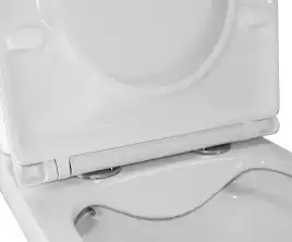Унитаз-компакт Azario VARO AZ-2171-1 напольный, безободковый, в комплекте с бачком и сиденьем микролифт, Белый глянцевый